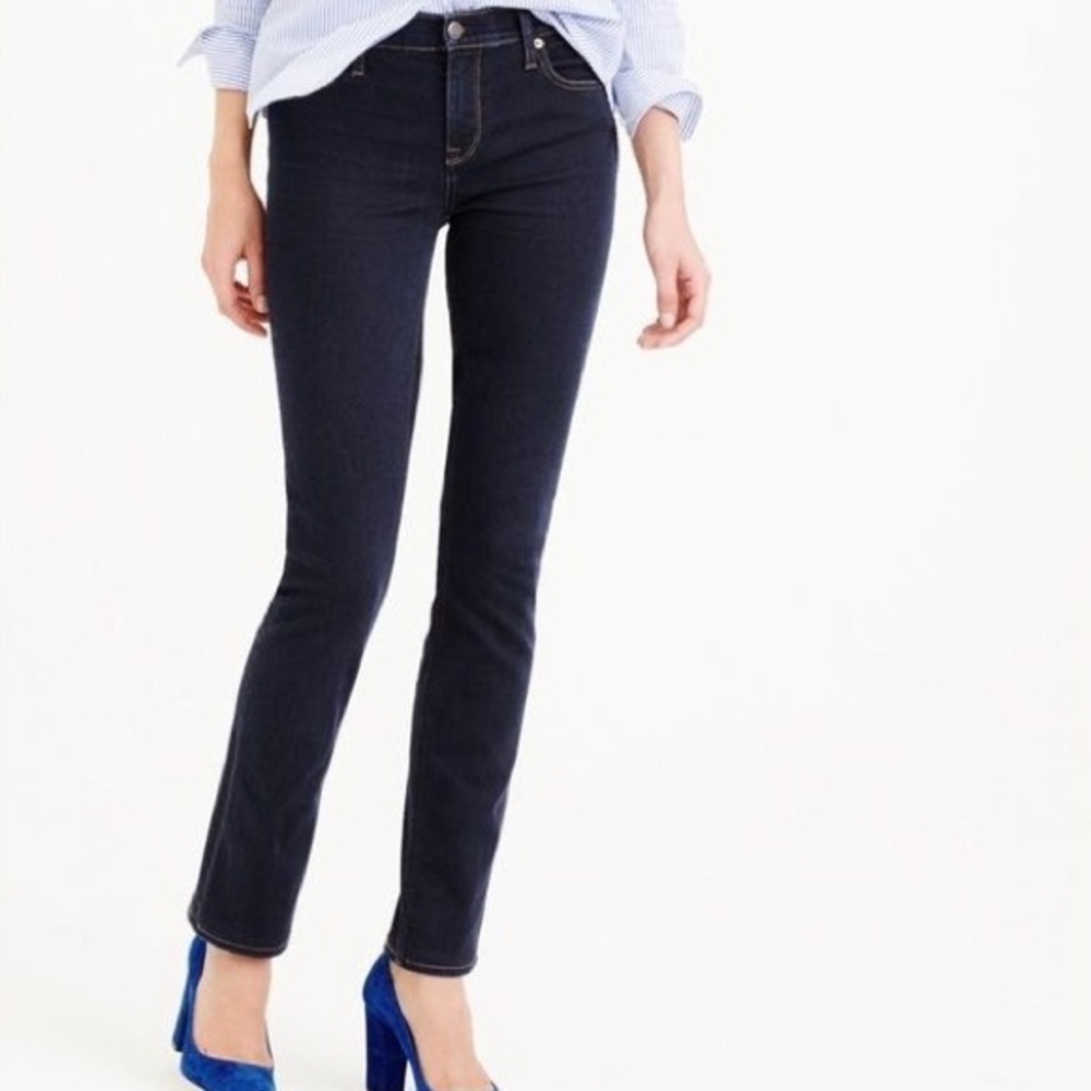 J. Crew Women's Matchstick Straight Leg Jeans - Dark Blue